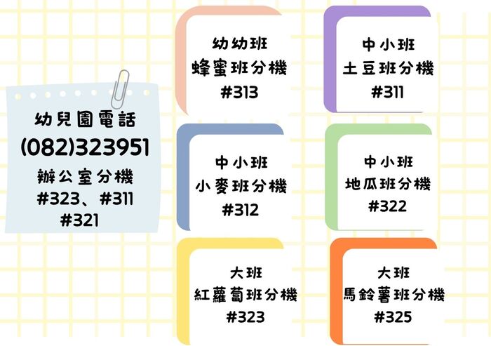 班級介紹&分機圖片